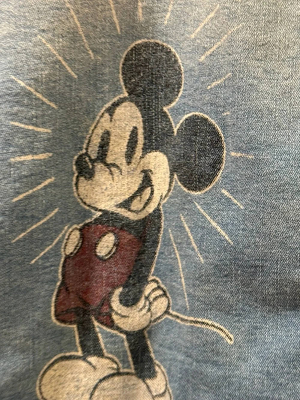 NWT Disney Store Mickey Mouse Denim Jean Jacket Girls Size 11/12USA